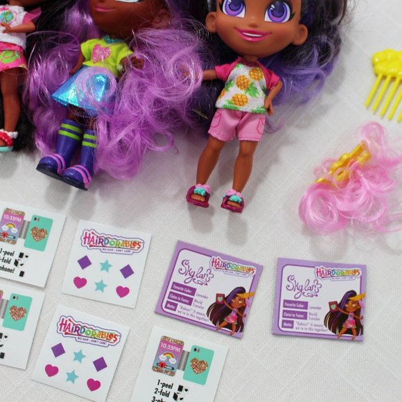Lot of 4 HAIRDORABLES Dolls by JUST PLAY Skylar Kali Random Accessories Bundle - Picture 10 of 12